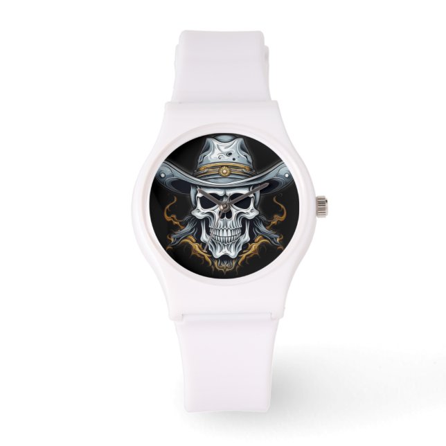 Cowboy Skeleton Armbanduhr (Vorderseite)