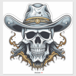 Cowboy Skeleton Aufkleber