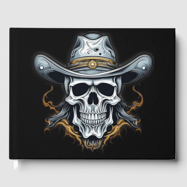 Cowboy Skeleton Gästebuch (Vorderseite)