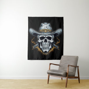 Cowboy Skeleton Wandteppich