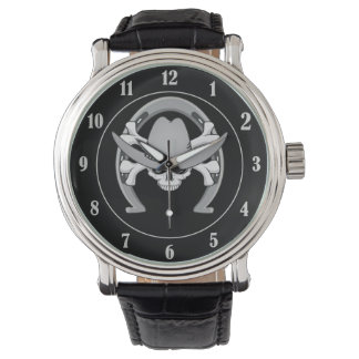 Cowboy Skull Horseshoe Armbanduhr