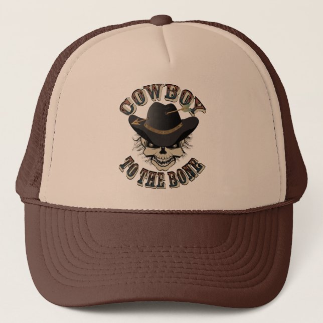 Cowboy Skull Truckerkappe (Vorderseite)