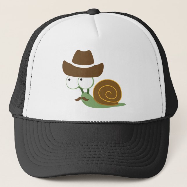 Cowboy Snail Truckerkappe (Vorderseite)