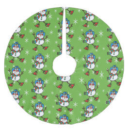 Cowboy Snowman Polyester Weihnachtsbaumdecke