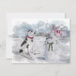 Cowboy Snowman Weihnachts-Einladung Einladung