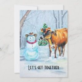 Cowboy Snowman Weihnachts-Party Einladung
