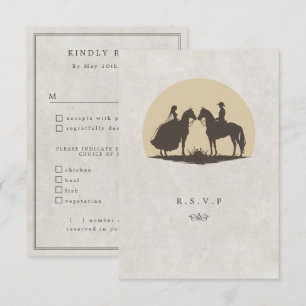 Cowboy Sonnenuntergang Wahl Hochzeit RSVP