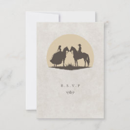 Cowboy Sonnenuntergang Wahl Hochzeit RSVP Karte