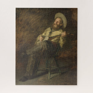 Cowboy spielt Banjo und singt Country Music