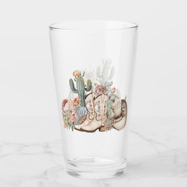 Cowboy-Stiefel aus Boho-Wüste Glas (Vorderseite)