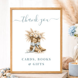 Cowboy-Stiefel-Bogen-Baby-Shower-Karten- Bücher &  Poster