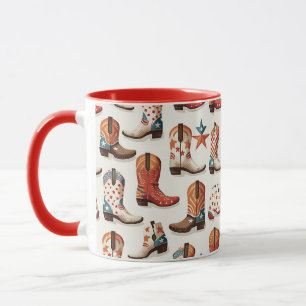 Cowboy-Stiefel-Muster Tasse