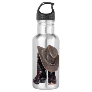 Cowboy Stiefel und Hut Edelstahlflasche
