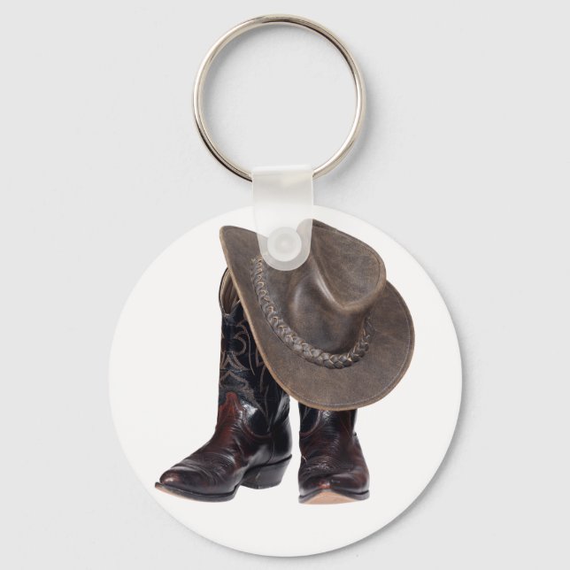 Cowboy Stiefel und Hut Schlüsselanhänger (Vorderseite)