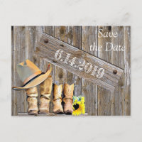 Cowboy Stiefel und Sonnenblumen Rettete das DateWe