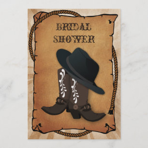 Cowboy Stiefel Western Brautparty Einladung