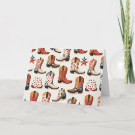 Cowboy Stiefelmuster Karte