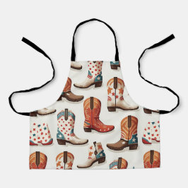Cowboy Stiefelmuster Schürze