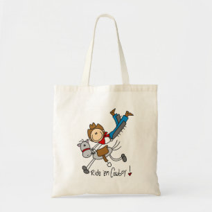 Cowboy-Strichmännchen-T-Shirts und Geschenke Tragetasche