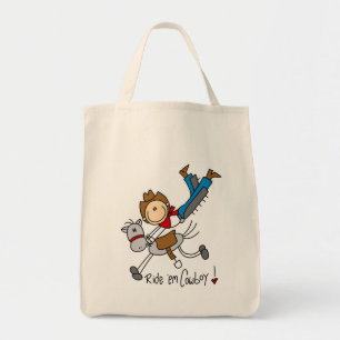 Cowboy-Strichmännchen-T-Shirts und Geschenke Tragetasche