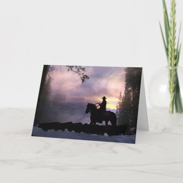 Cowboy Sympathy Card Karte (Vorderseite)