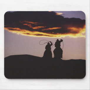 Cowboy-Team mit Lassoes Mousepad
