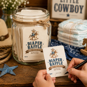 Cowboy Teddy Bär Western QR RSVP Baby Shower Begleitkarte