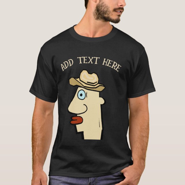 Cowboy, Text hinzufügen T-Shirt (Vorderseite)