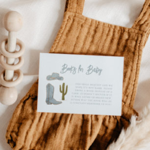 Cowboy-Thema Buchanfrage Begleitkarte