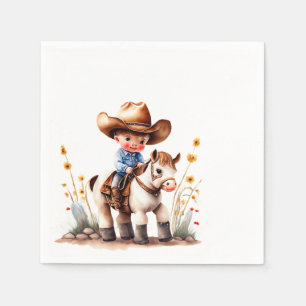 Cowboy Themed Geburtstagsfeier Serviette