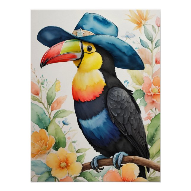 Cowboy Toucan Poster (Vorderseite)
