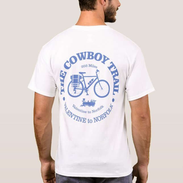 Cowboy Trail (Fahrrad) T-Shirt (Rückseite)