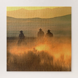 Cowboy-Trio: Berglandschaft.
