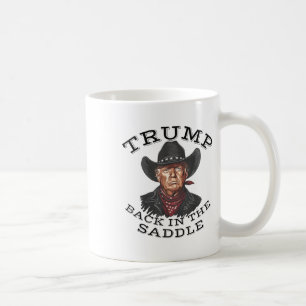 Cowboy Trump kehrt in die Satteleinweihung 2025 zu Kaffeetasse
