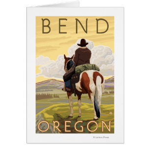 Cowboy u. Pferd - Biegung, Oregon