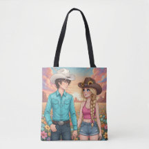 Cowboy und Cowgirl im Anime-Stil
