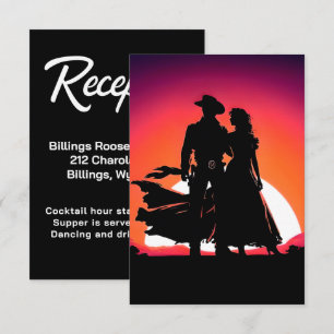 Cowboy und Cowgirl in Sundown Begleitkarte