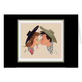 Cowboy-und Cowgirl-Küssen