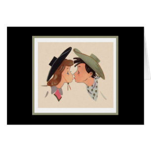 Cowboy-und Cowgirl-Küssen