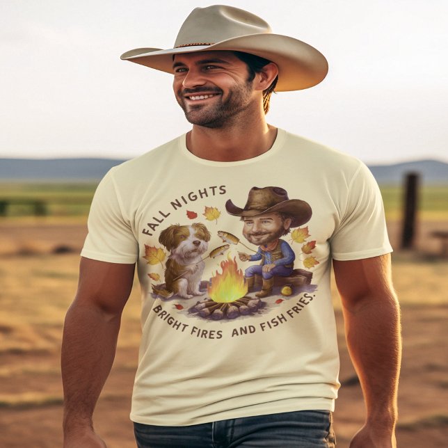 Cowboy und Kuhhhund kochen Herbstfisch T-Shirt (Von Creator hochgeladen)
