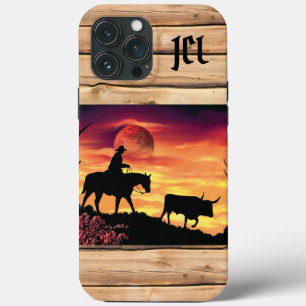 Cowboy und Longhorn Steer Case-Mate iPhone Case