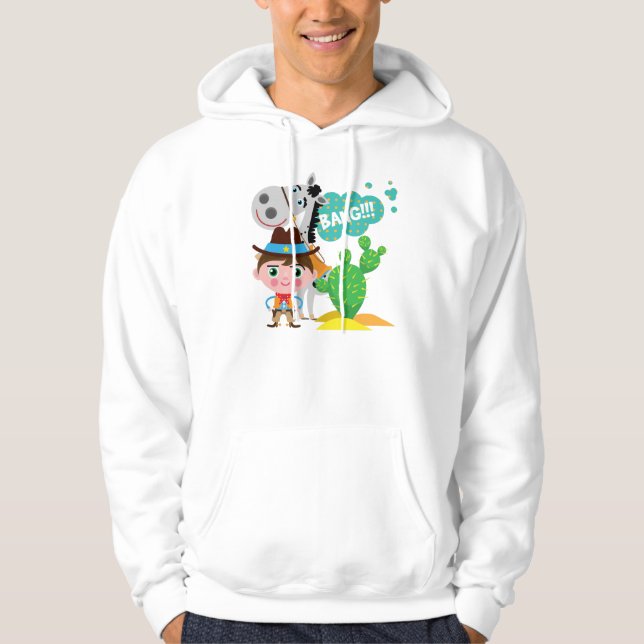 Cowboy und Pferd Hoodie (Vorderseite)