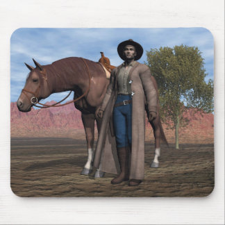 Cowboy und Pferd Mousepad