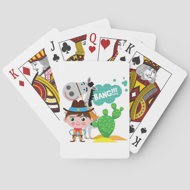 Cowboy und Pferd Spielkarten (Rückseite)