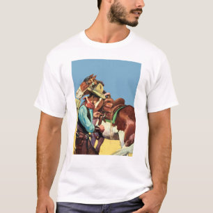 Cowboy und Sattel T-Shirt