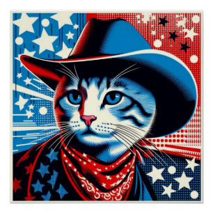 COWBOY UP CAT 7 POSTER