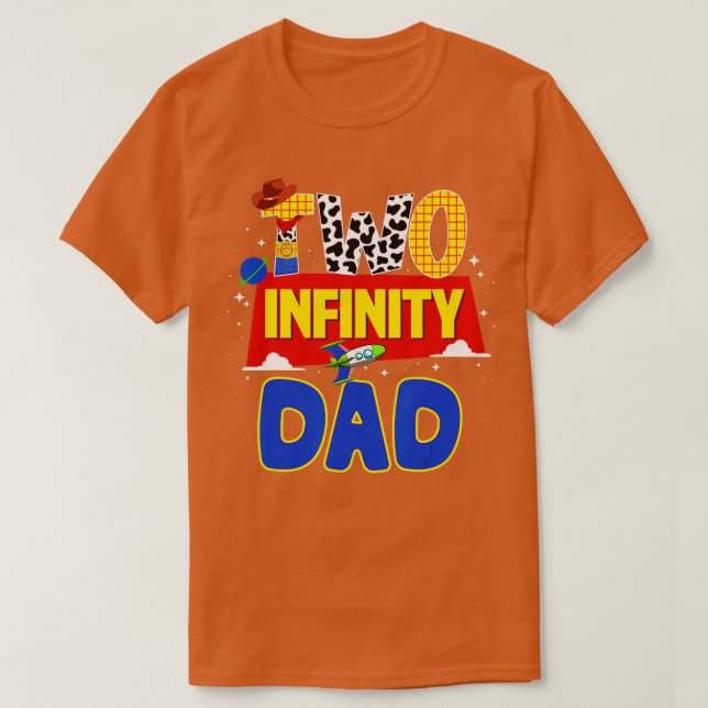 Cowboy Vater zwei Unendlich und über die Geburtsta T-Shirt (Design vorne)