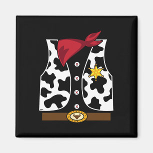 Cowboy Vest Western Sheriff Costume Cool Easy Hall Magnet