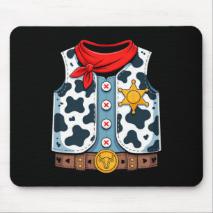 Cowboy Vest Western Sheriff Costume Cool Easy Hall Mousepad