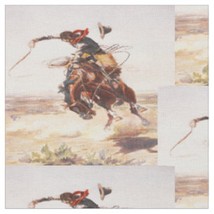 Cowboy vintage montant le tissu s'opposant de